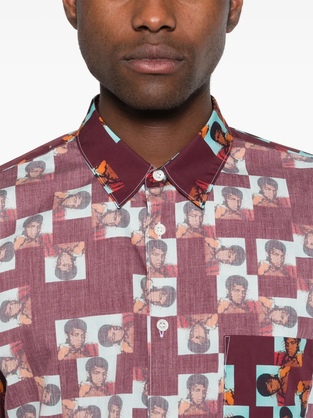 Comme Des Garçons Shirt Overhemd met print Paars