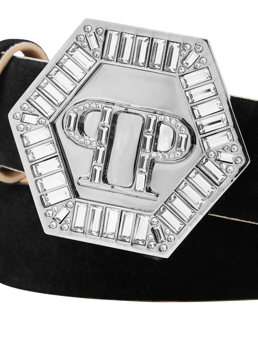 Philipp Plein Gespriem met gegraveerd logo Zwart