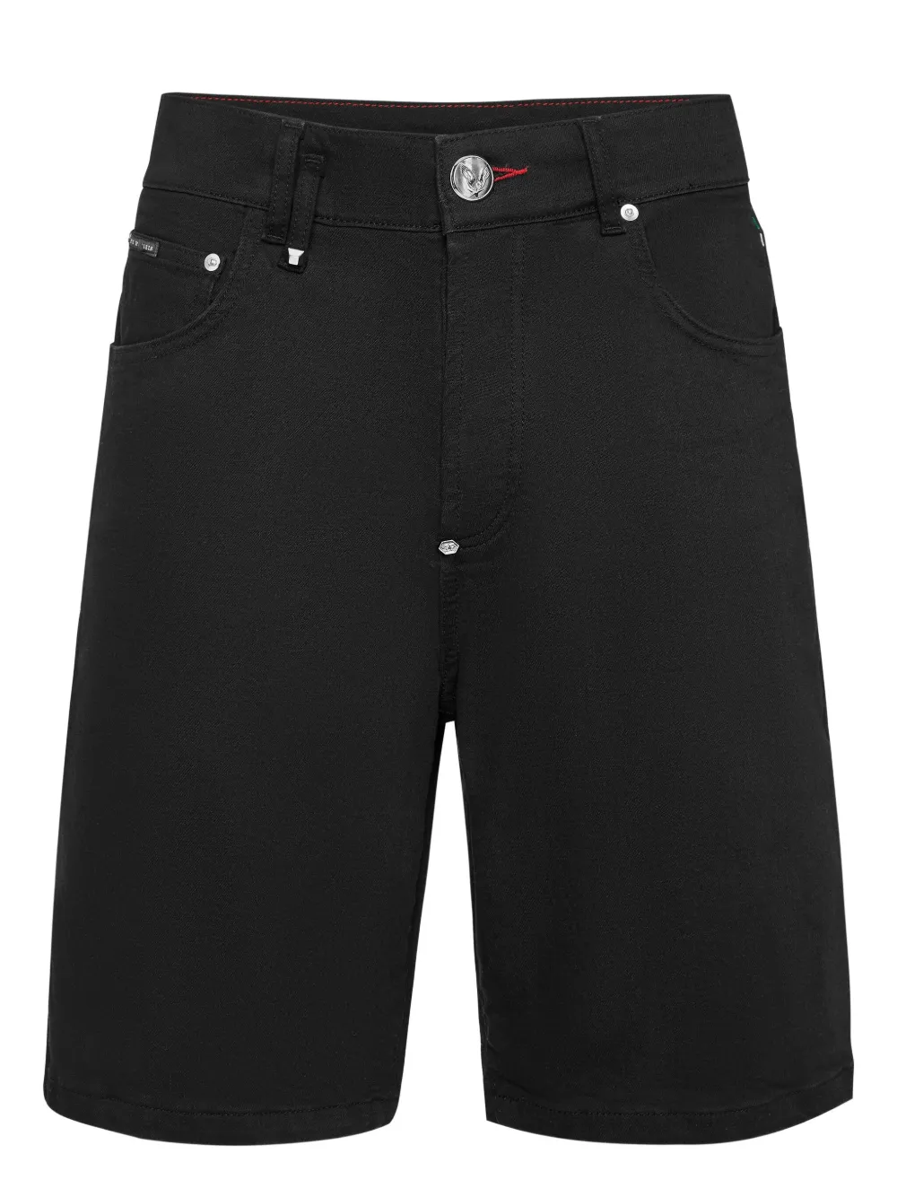 Philipp Plein Formentera Skulls denim shorts Zwart