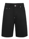 Philipp Plein Formentera Skull denim shorts - Black