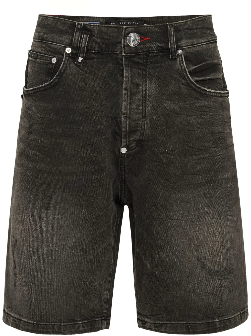 Philipp Plein Formentera Skulls denim shorts Grijs
