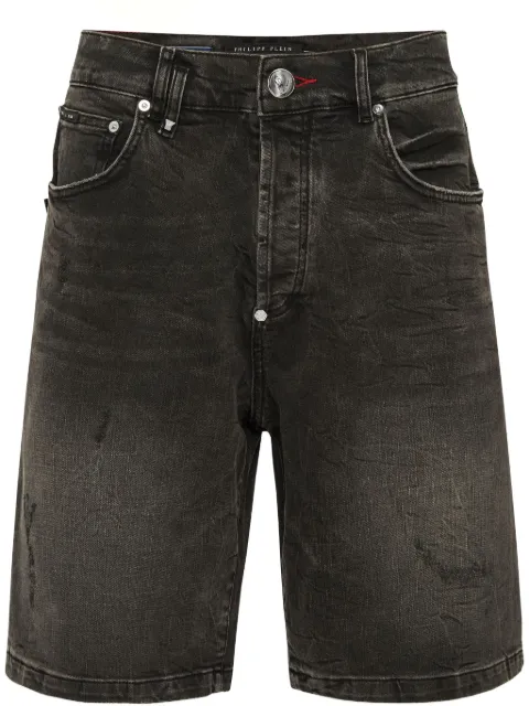 Philipp Plein shorts de mezclilla Formentera Skulls