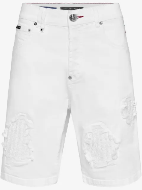 Philipp Plein denim shorts Formentera distressed