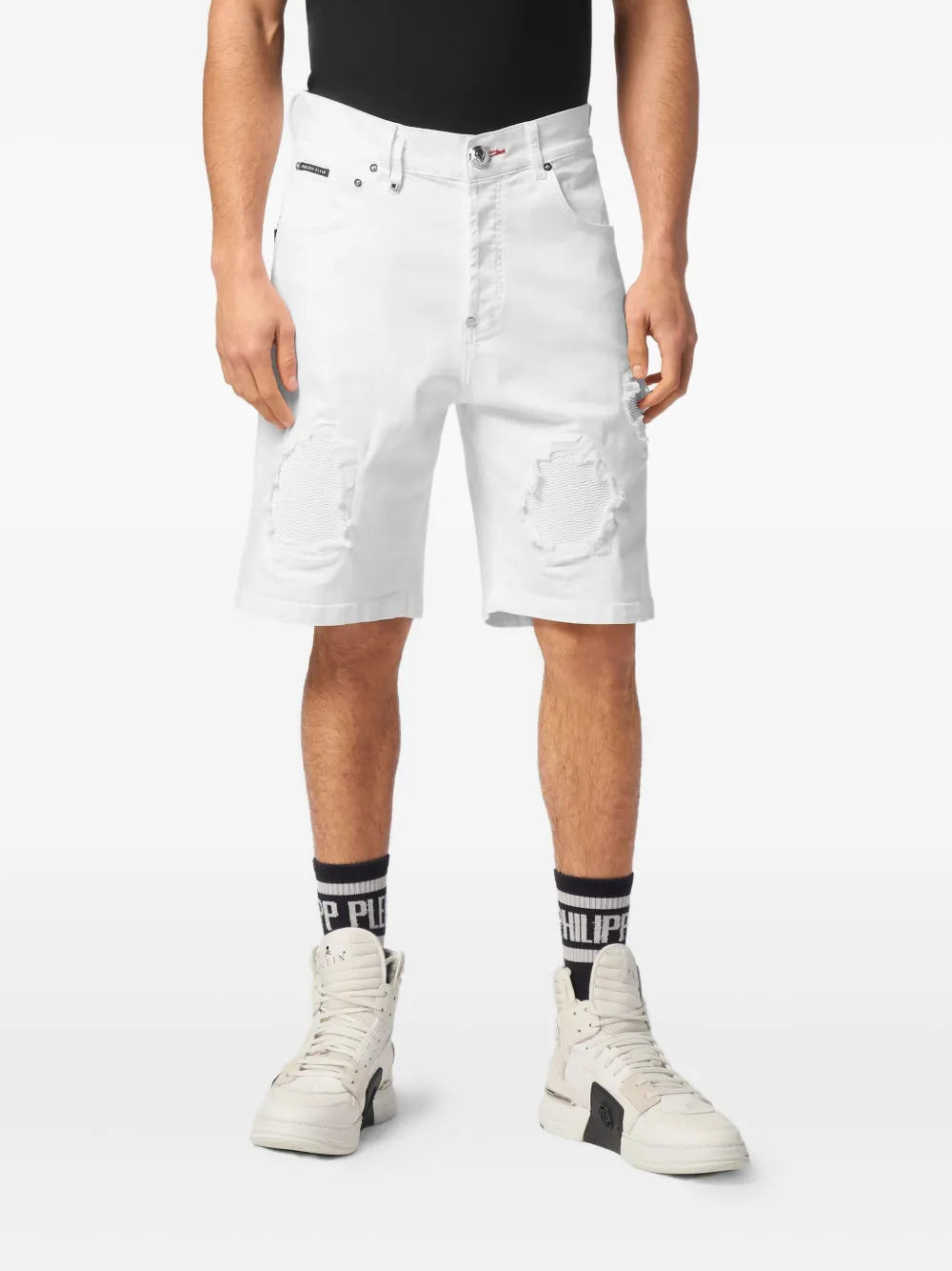 Philipp Plein Denim shorts Wit
