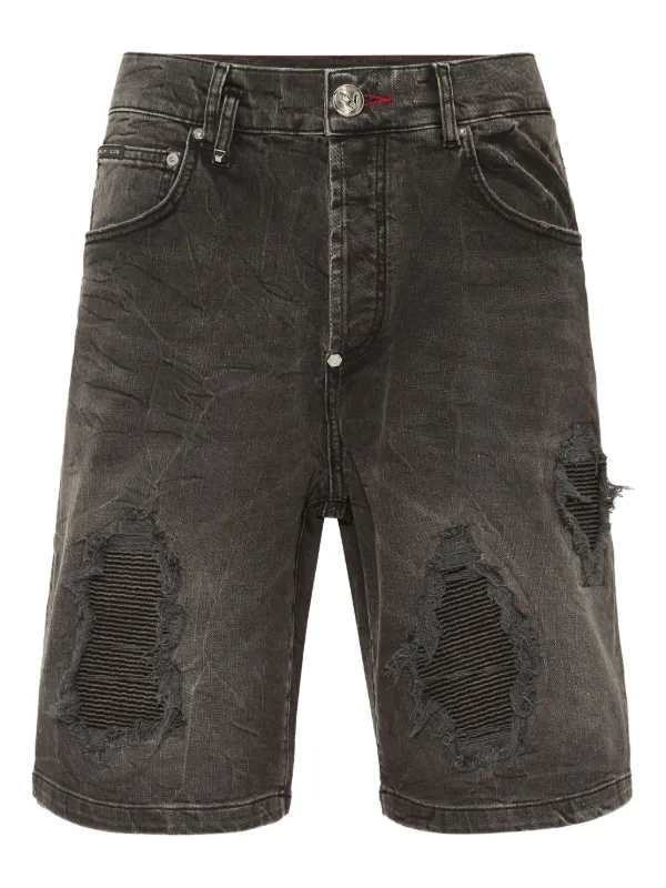 PHILIPP PLEIN デニム ショートパンツ　Sサイズ PHILIPP PLEIN デニム ショート ハーフパンツ フィリップ