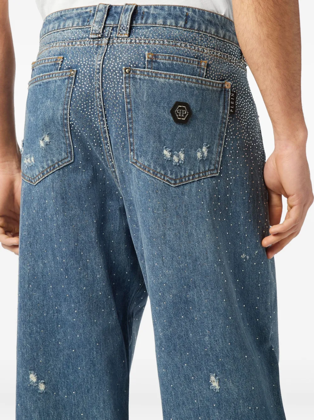 Philipp Plein Beach Boy jeans Blauw