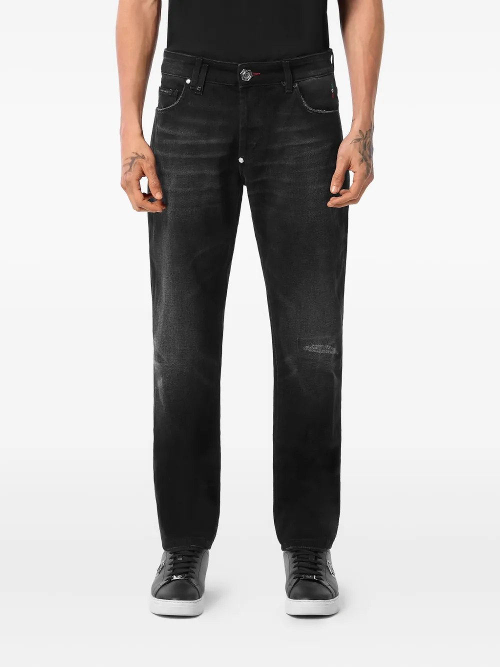 Philipp Plein Straight jeans Zwart
