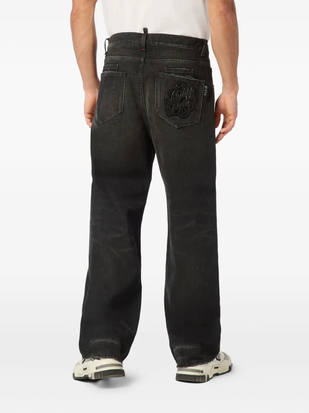Philipp Plein Beach Boy Fit Turbo Titan jeans Zwart