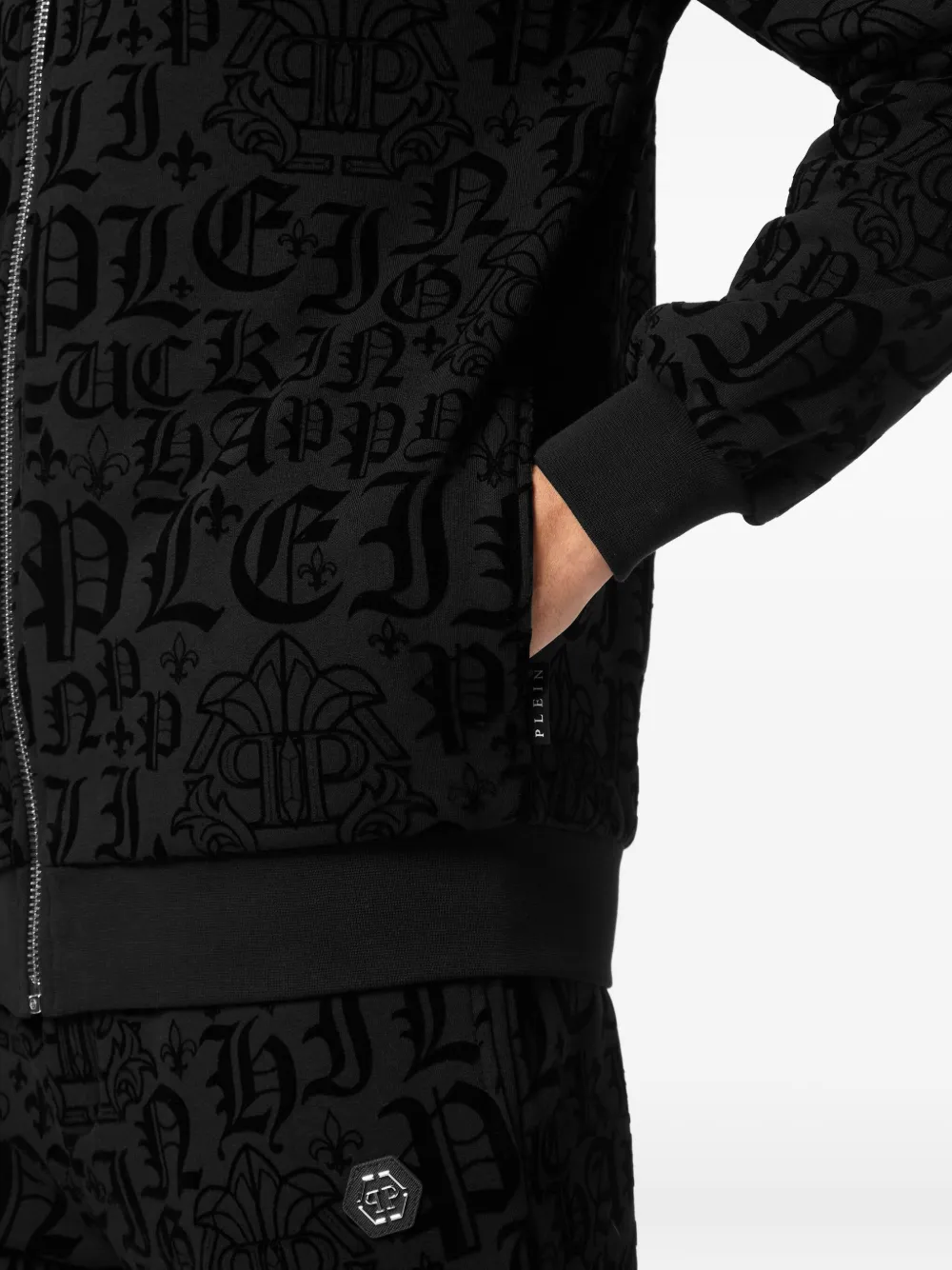 Philipp Plein Gothic Plein trainingsjack Zwart