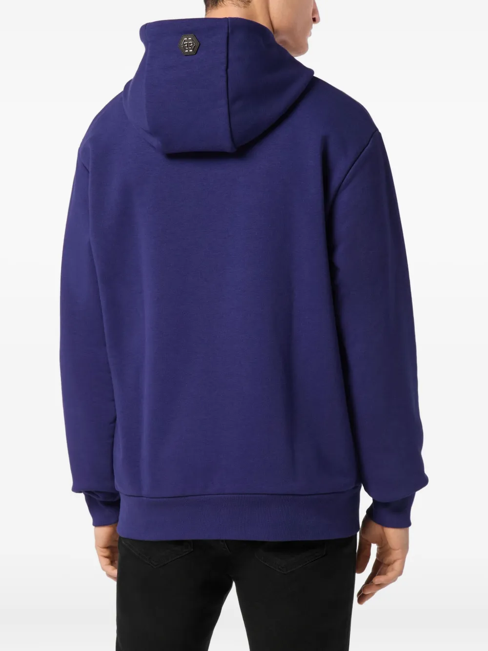 Philipp Plein Hoodie met doodskopprint Blauw
