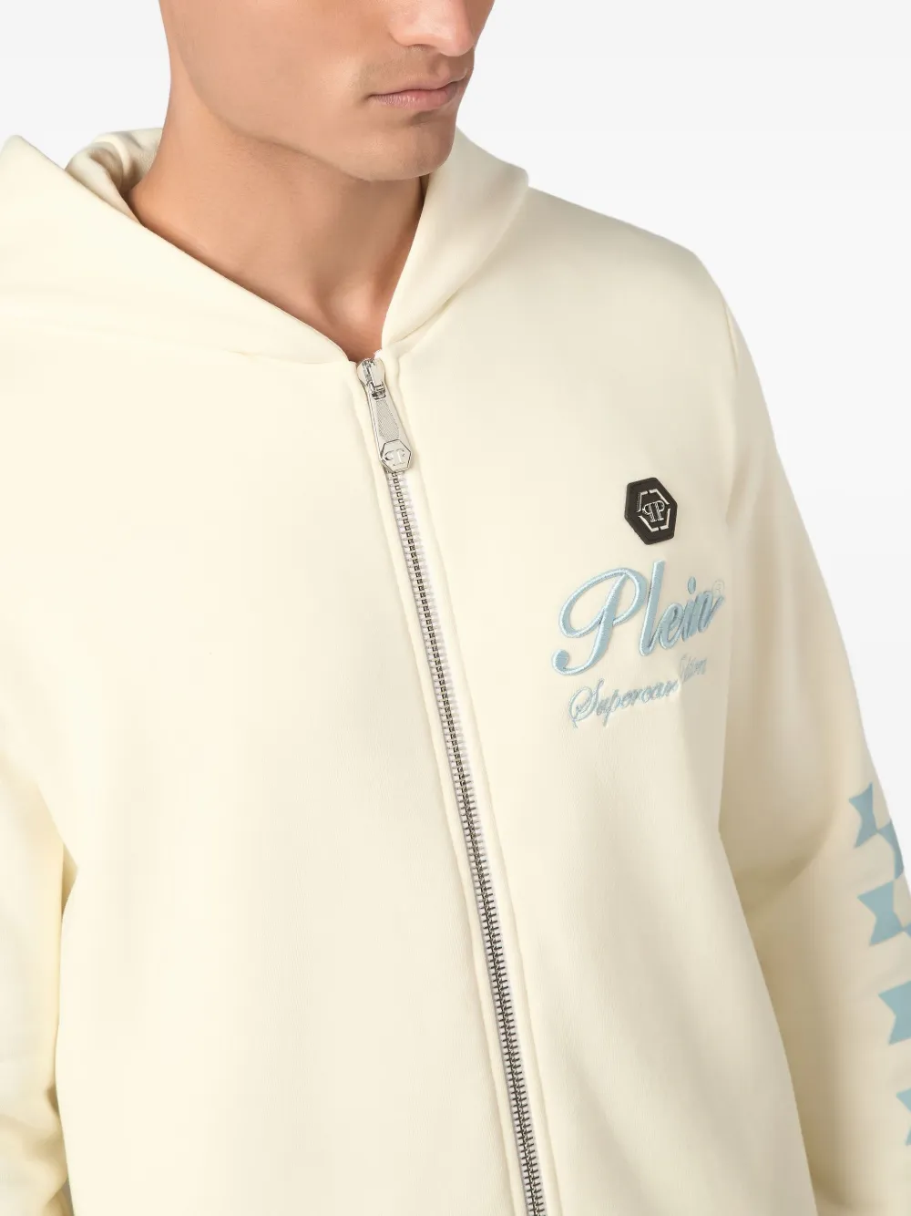 Philipp Plein Checkmate hoodie Wit