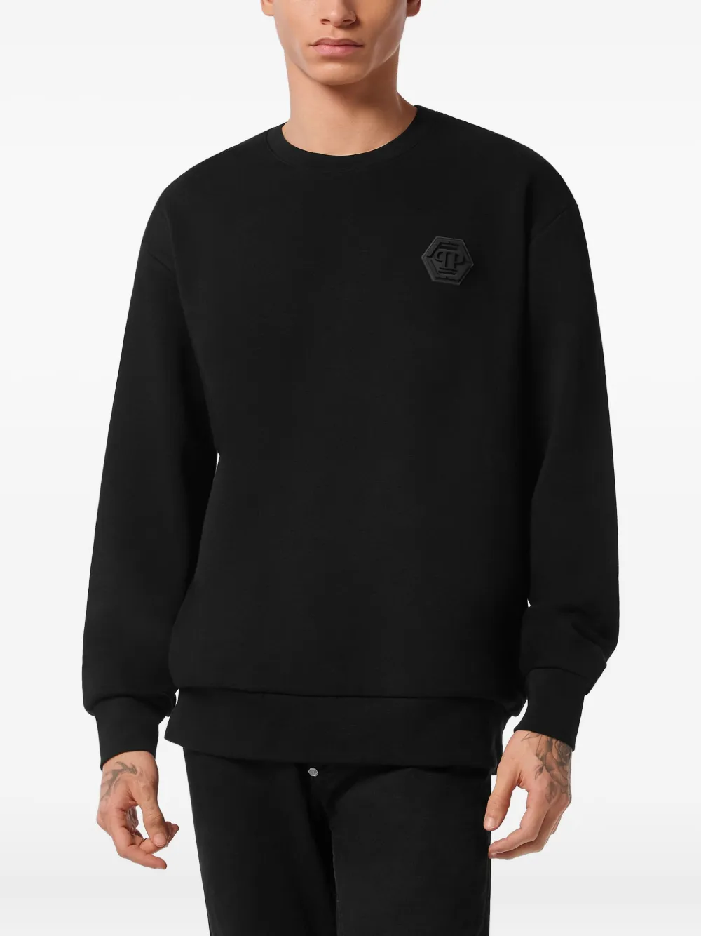 Philipp Plein LS Iconic Plein sweater Zwart