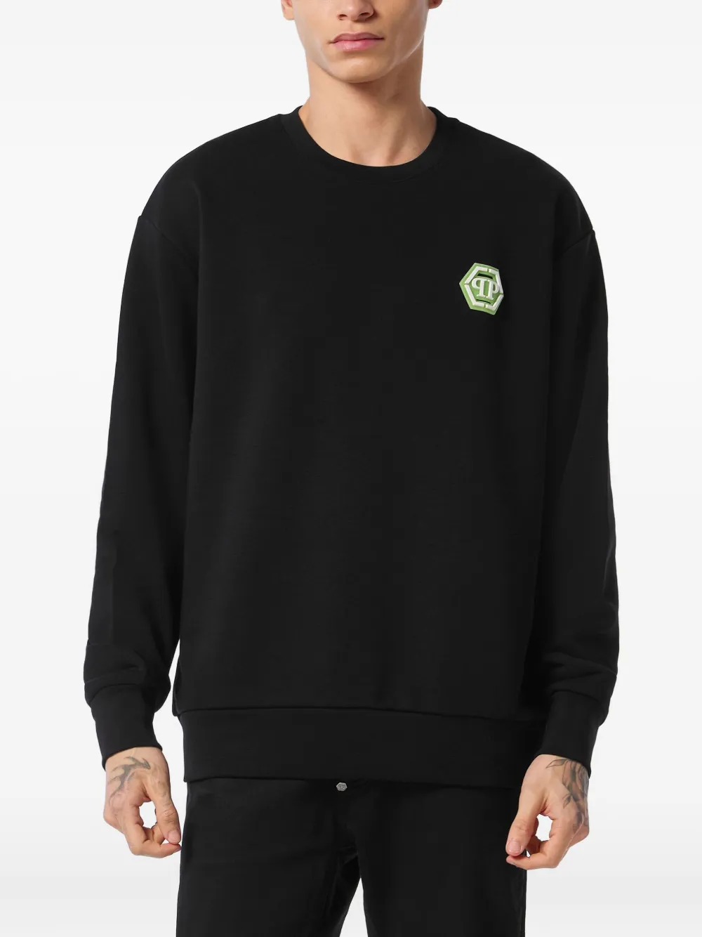 Philipp Plein Katoenen sweater Zwart