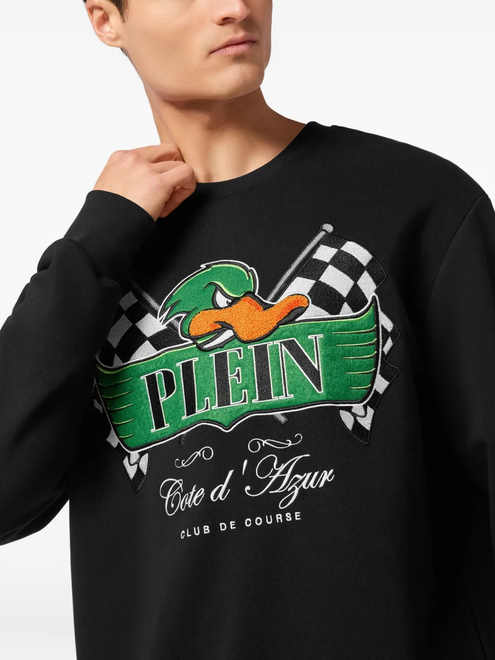 Philipp Plein Duck sweater Zwart