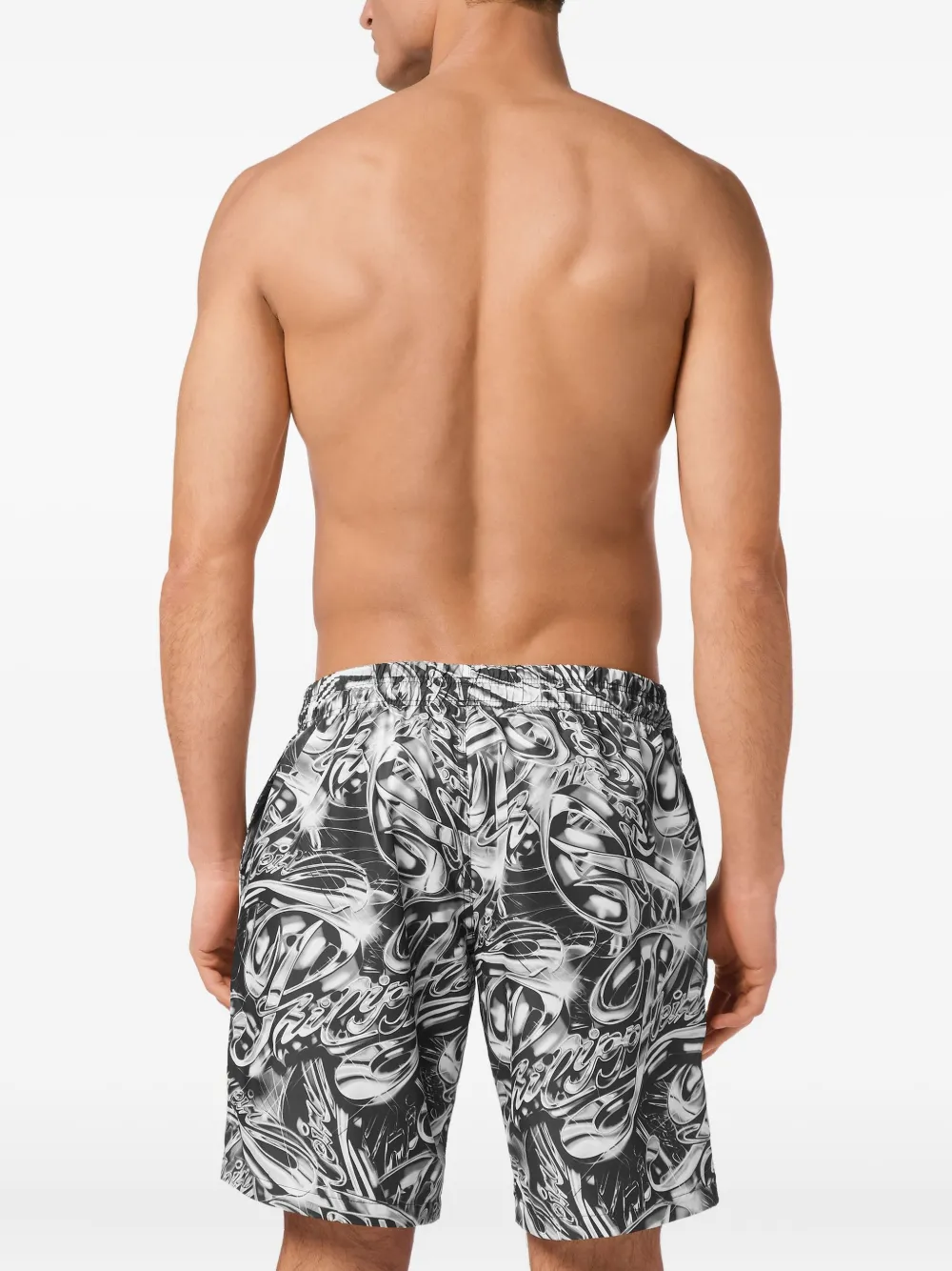 Philipp Plein Boxer Swim Shorts In Black
