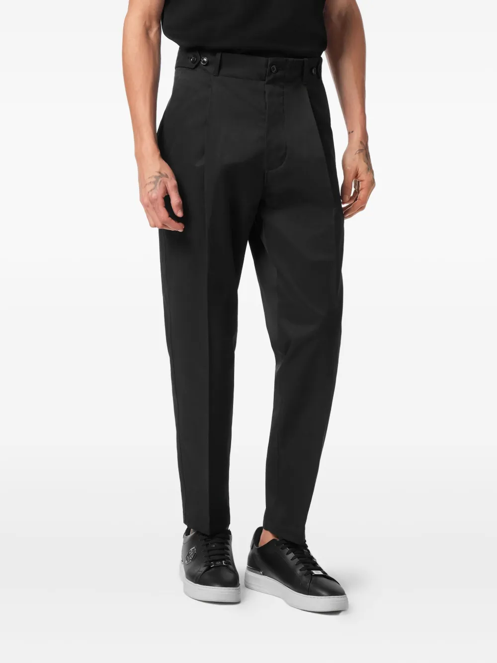 Philipp Plein Chino met toelopende pijpen Zwart