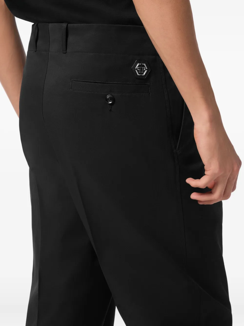 Philipp Plein Chino met toelopende pijpen Zwart