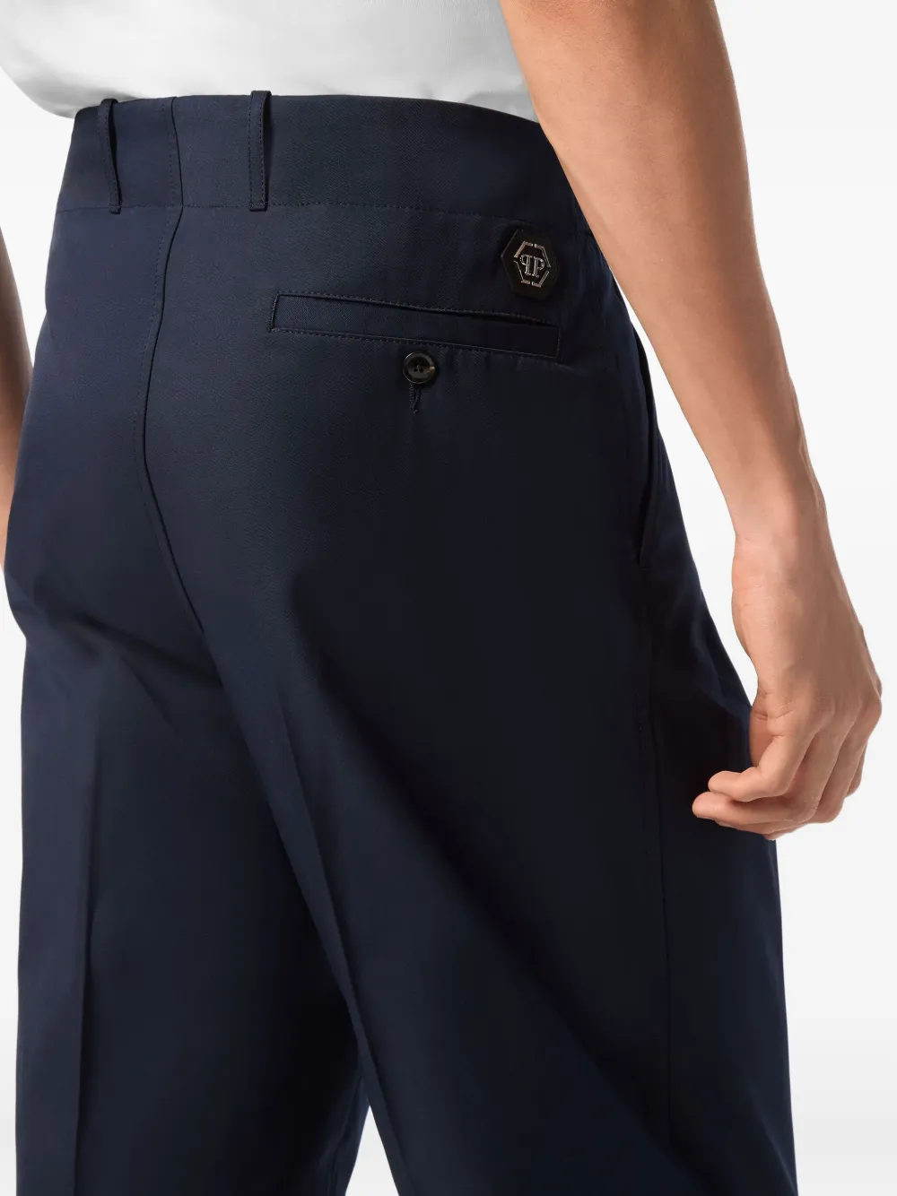Philipp Plein Broek met toelopende pijpen Blauw