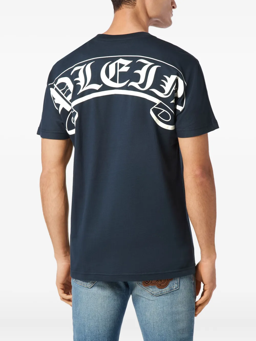 Philipp Plein back-logo crew-neck T-shirt Blauw