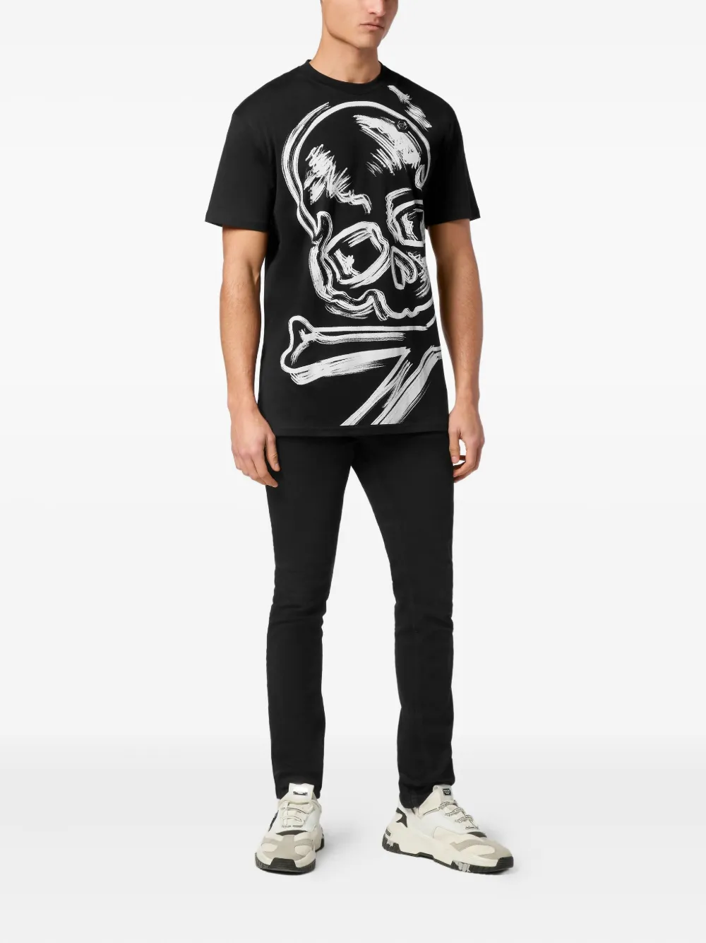 Philipp Plein T-shirt met doodskopprint Zwart