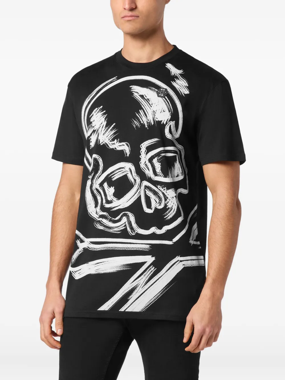 Philipp Plein T-shirt met doodskopprint Zwart