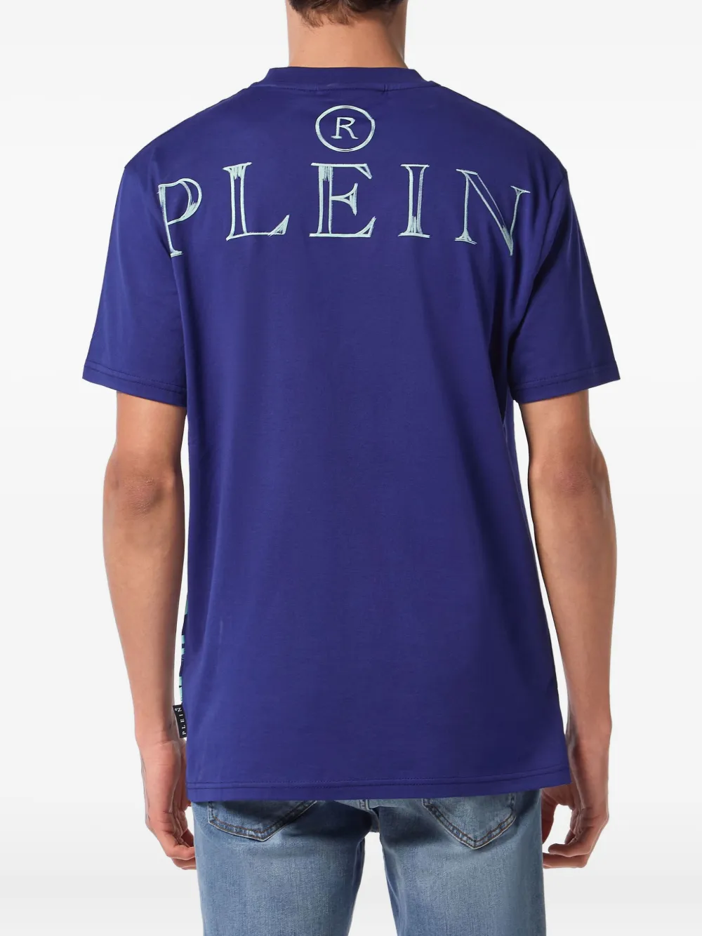 Philipp Plein T-shirt met doodskop Blauw