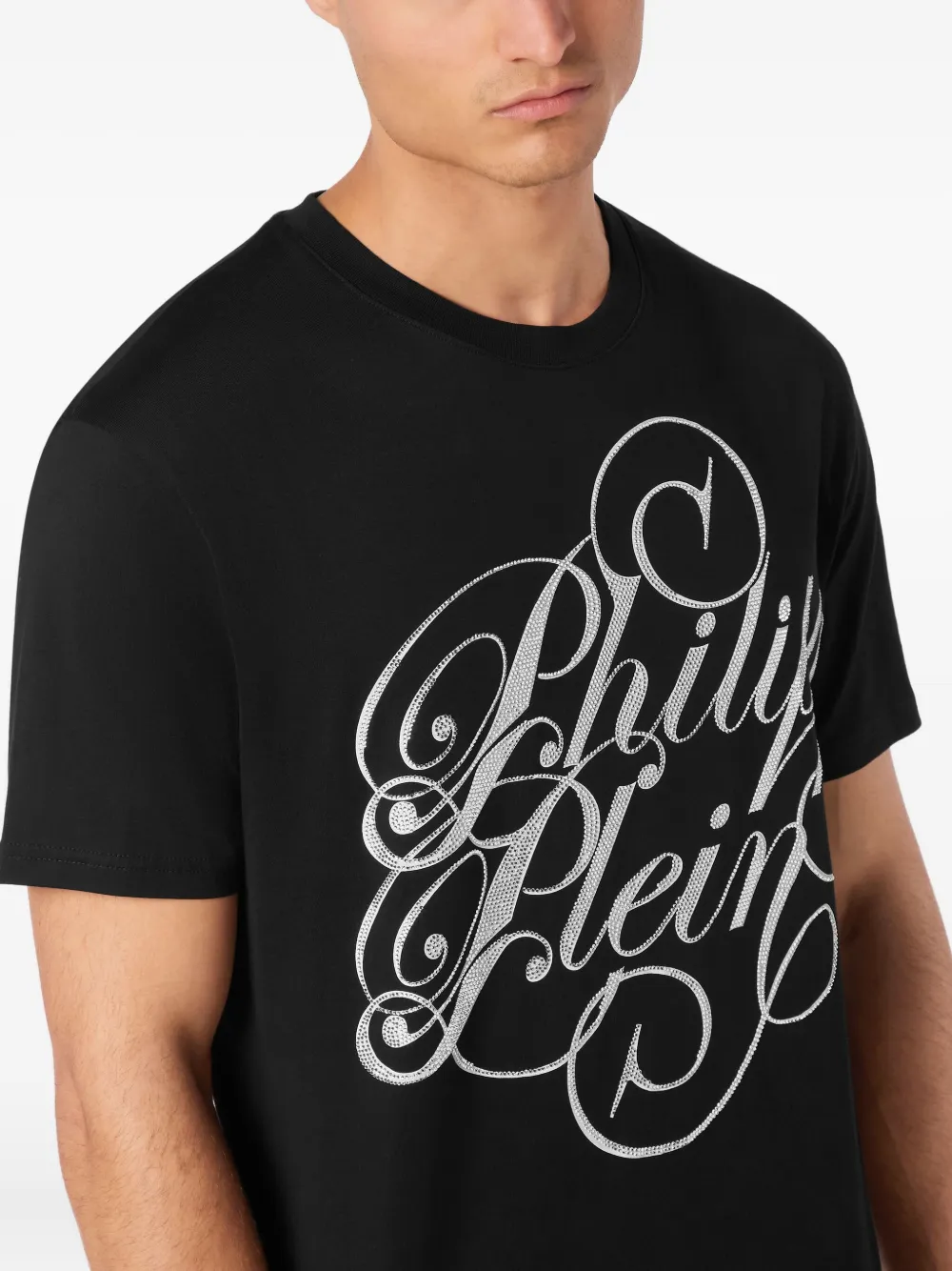 Philipp Plein Coursive T-shirt Zwart