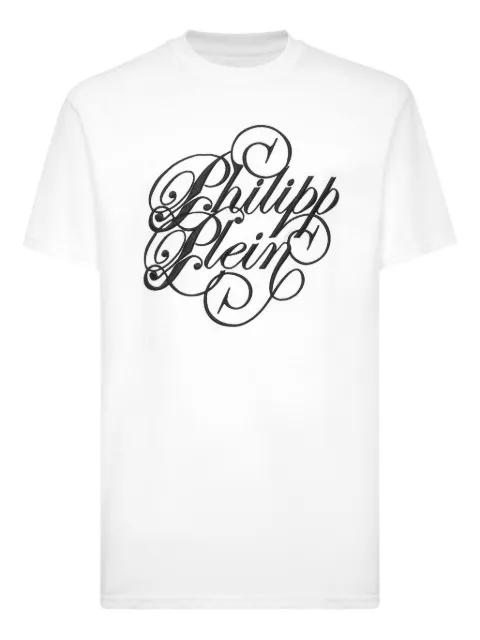 Philipp Plein playera con bordado Plein Coursive