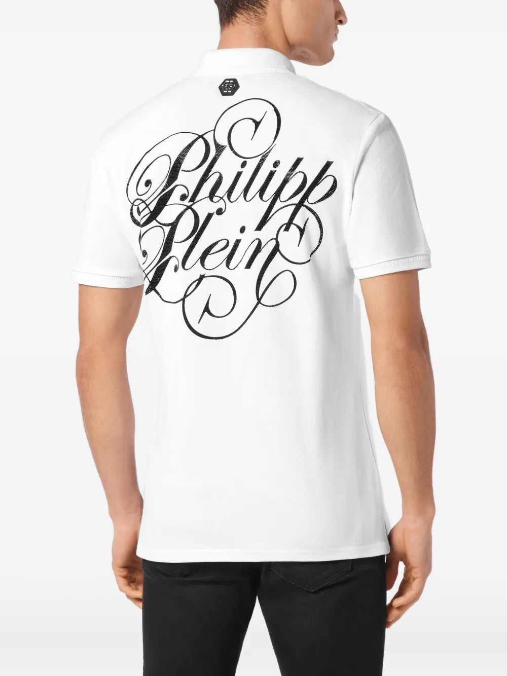 Philipp Plein Coursive poloshirt Wit