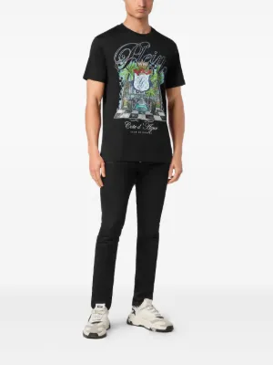 PHILIPP PLEIN クルネック SS カス レシンク シャシ Tシャツ Philipp Plein（フィリップ・プレイン）メンズ トップス Tシャツ