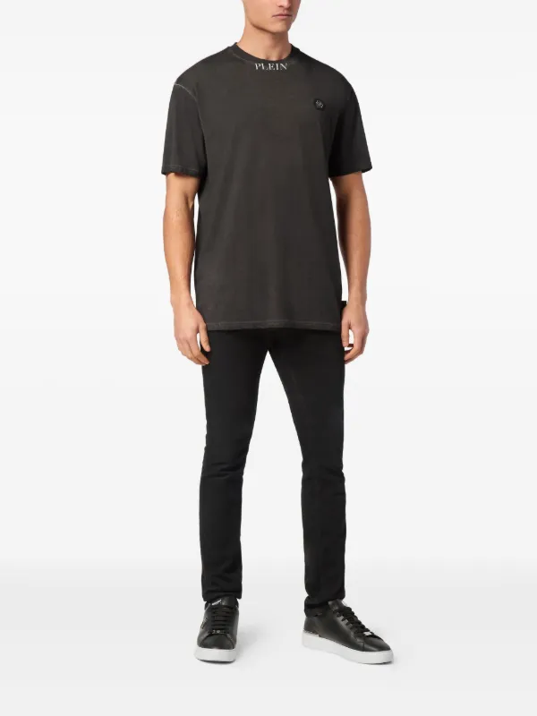 Philipp Plein Basic Old Dye Tシャツ | ブラック | FARFETCH JP