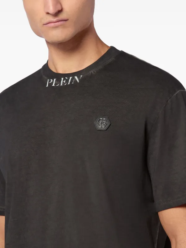 Philipp Plein Basic Old Dye Tシャツ | ブラック | FARFETCH JP