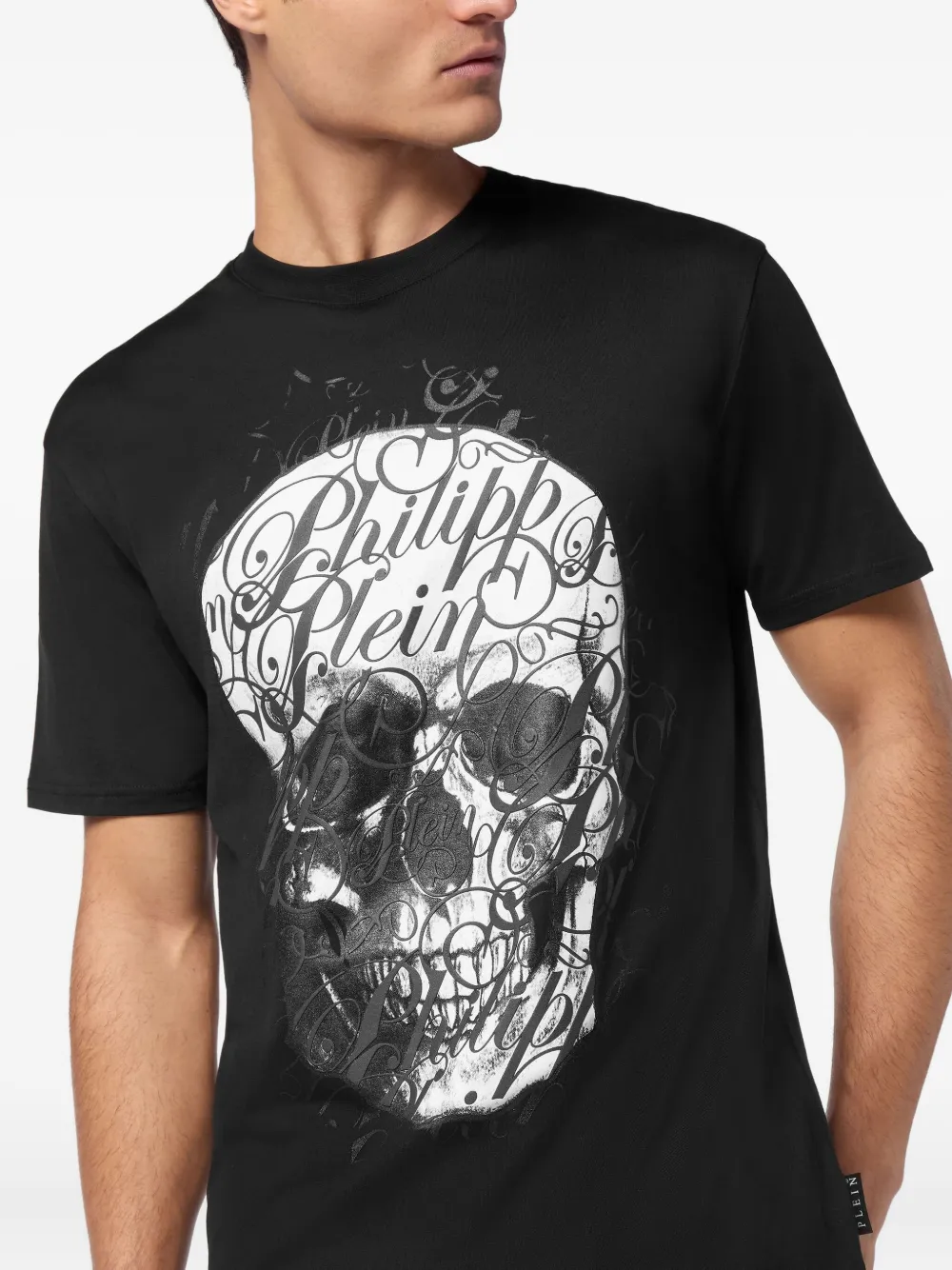 Philipp Plein Coursive T-shirt Zwart