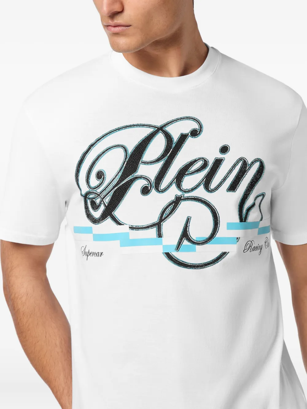 Philipp Plein Coursive Border T-shirt Wit