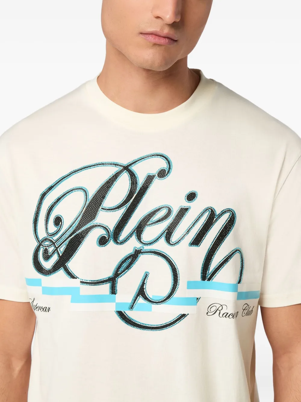 Philipp Plein Coursive Border T-shirt Wit