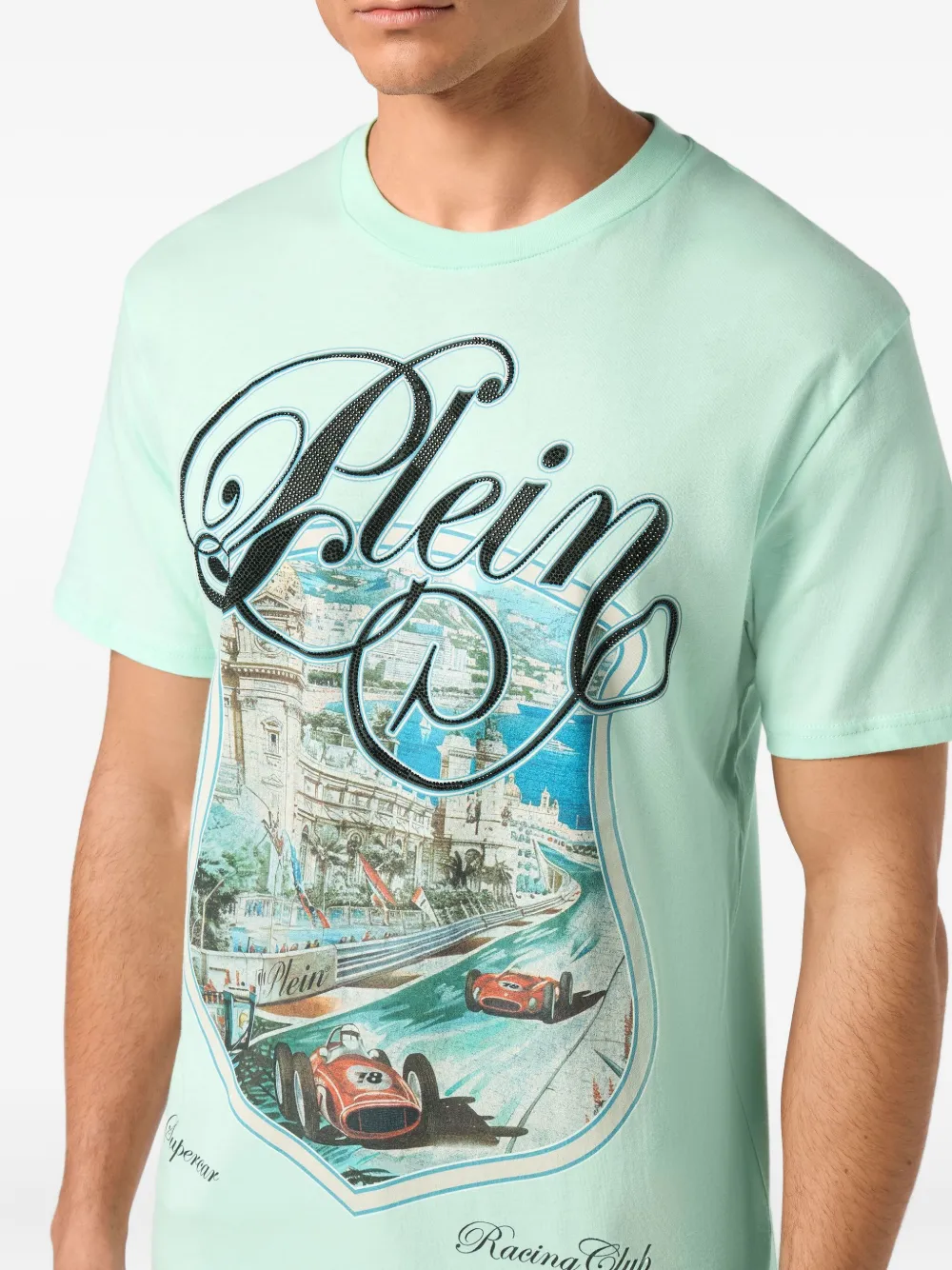 Philipp Plein Racing Car T-shirt Groen