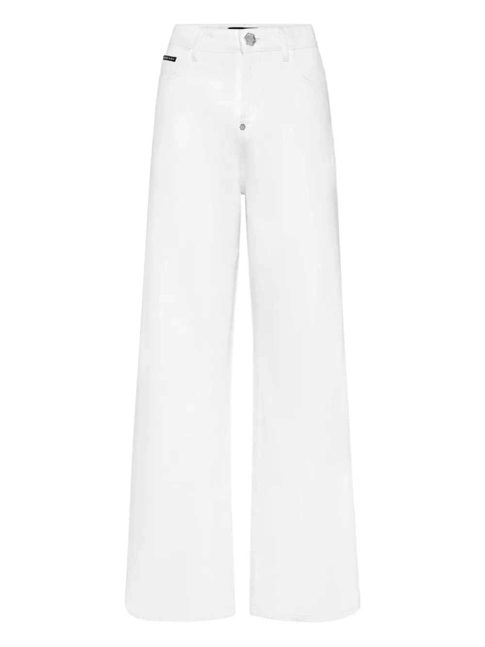 Philipp Plein Jeans met geborduurd logo Wit