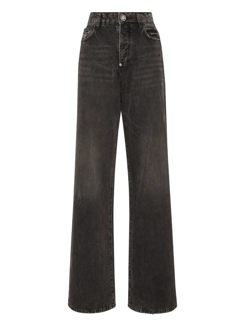 Philipp Plein Jeans met geborduurd logo Grijs