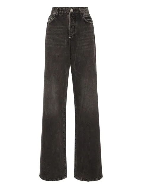 Philipp Plein Calça jeans com logo bordado