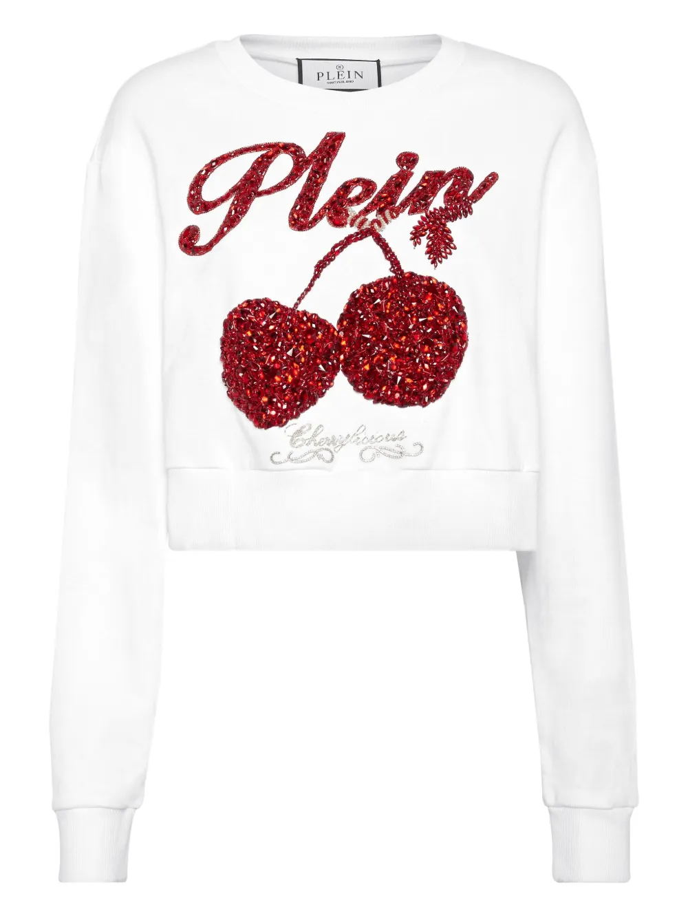 Philipp Plein Cherries logo lettering sweatshirt | White | Image 1