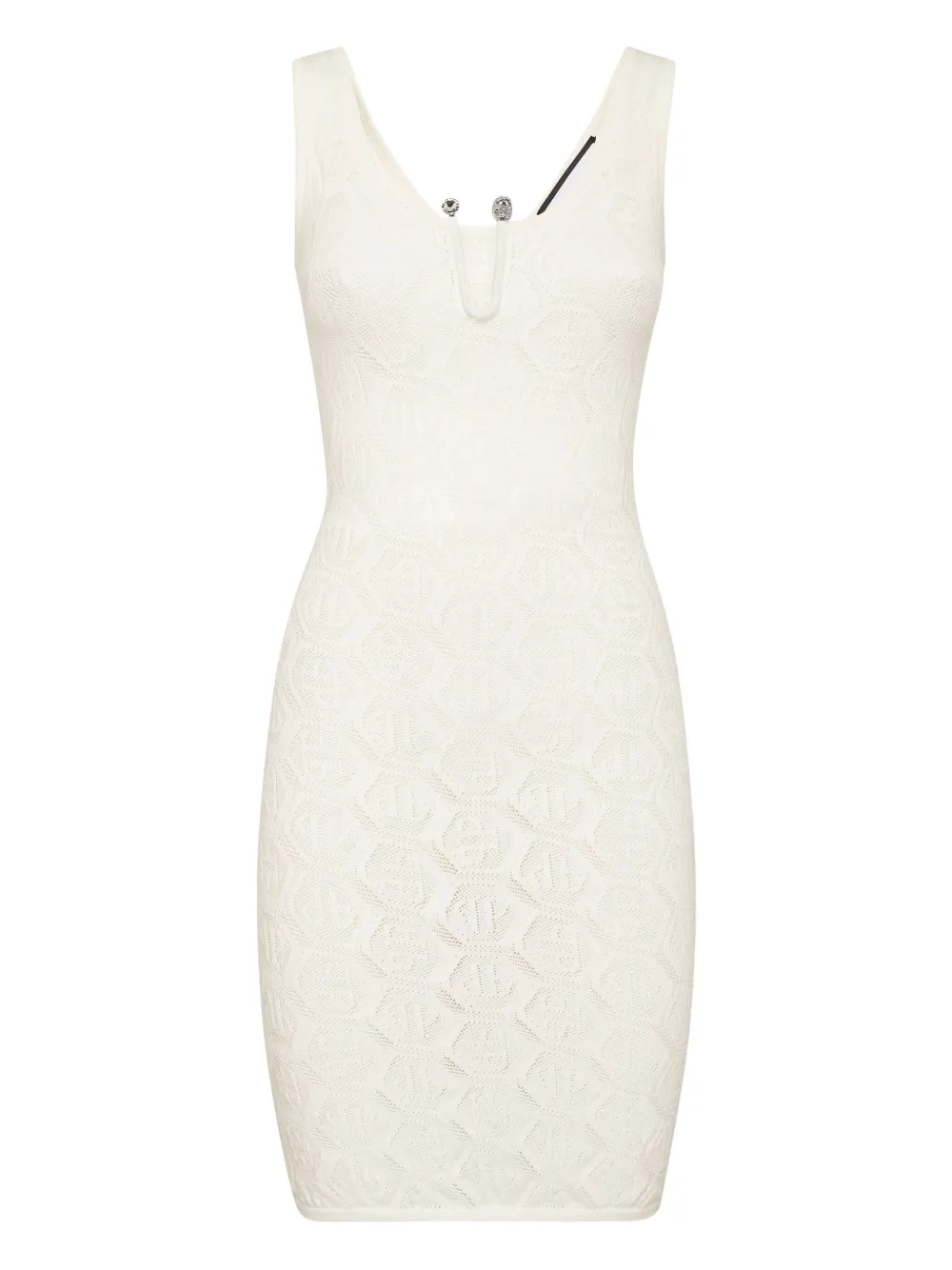 Philipp Plein Mini-jurk met monogram Wit