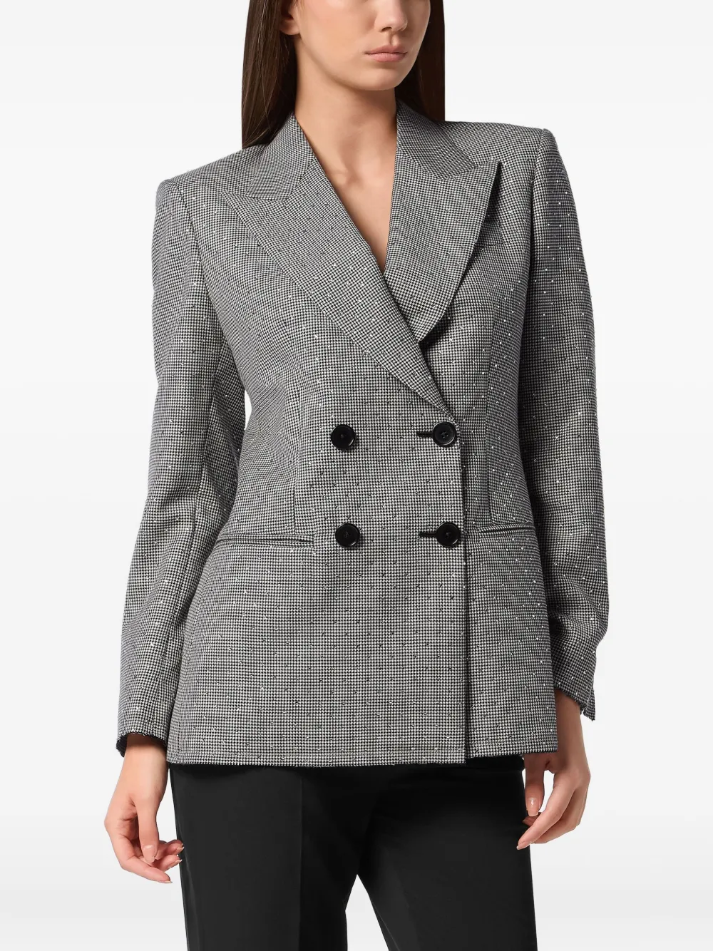 Philipp Plein Blazer met gouden pasvorm Zwart