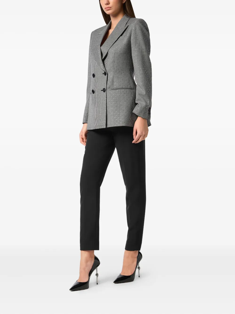 Philipp Plein Blazer met gouden pasvorm Zwart
