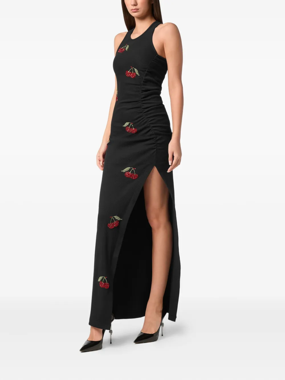 Philipp Plein crystal-embellished maxi dress Zwart