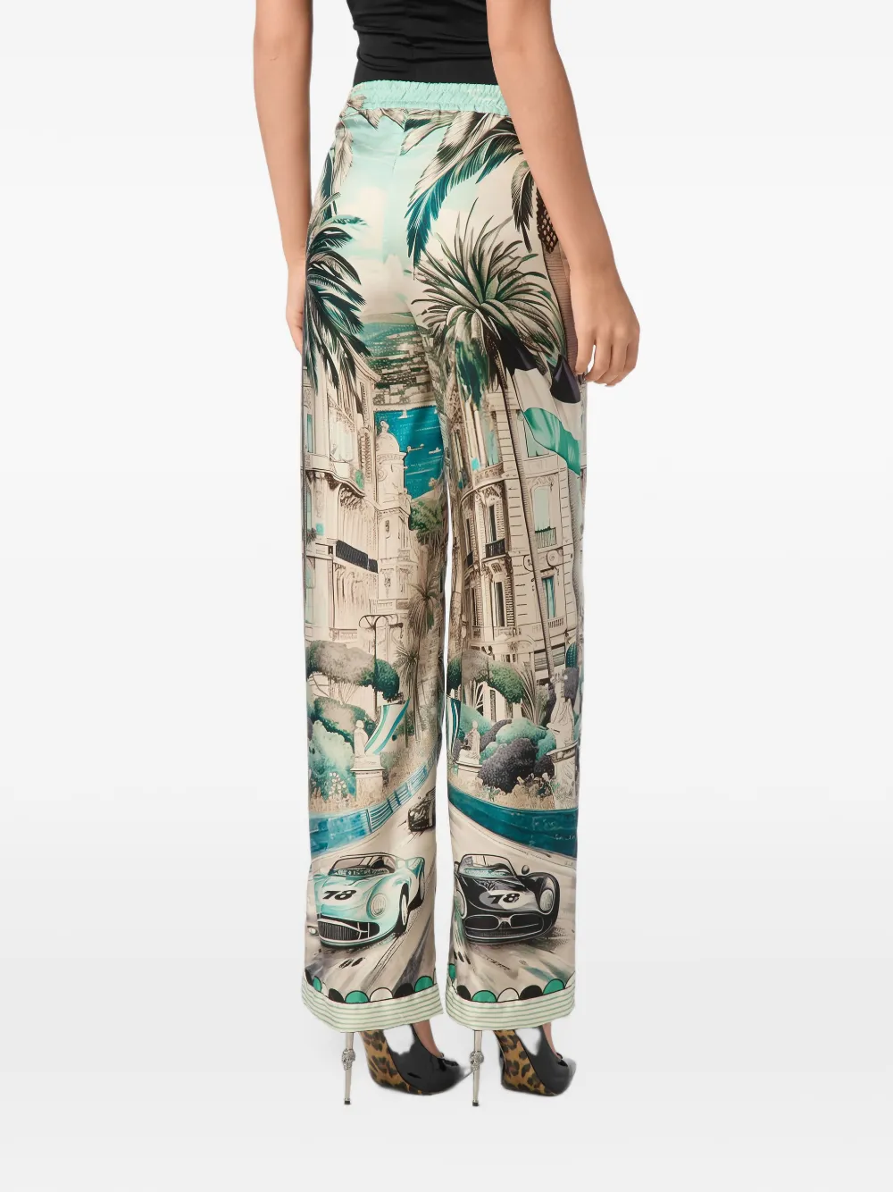 Philipp Plein Zijden broek Beige