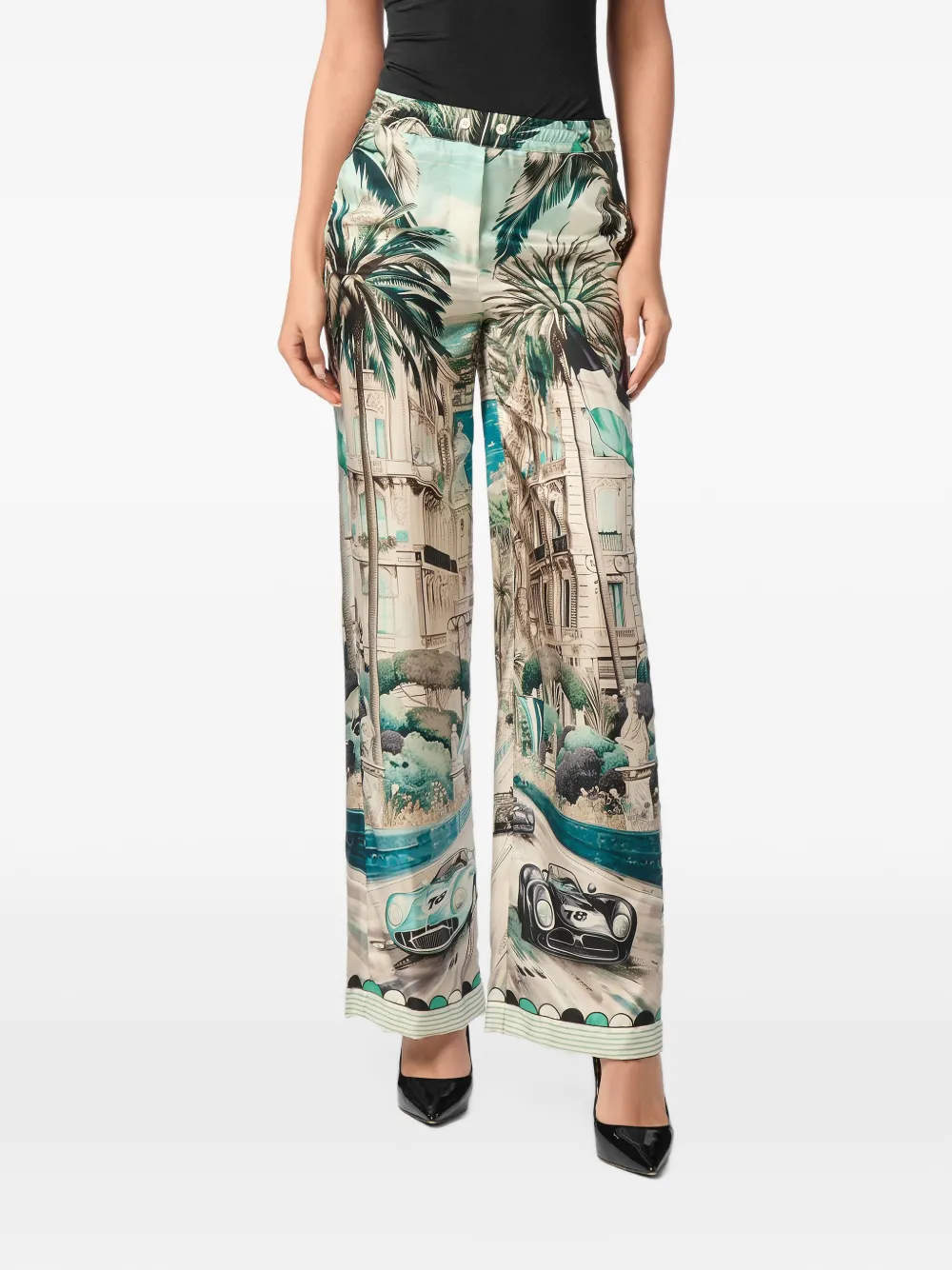 Philipp Plein Zijden broek Beige