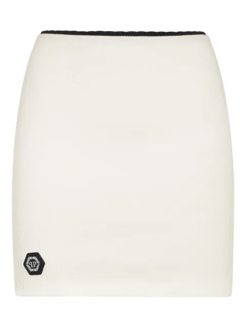 Philipp Plein ribbed cotton skirt