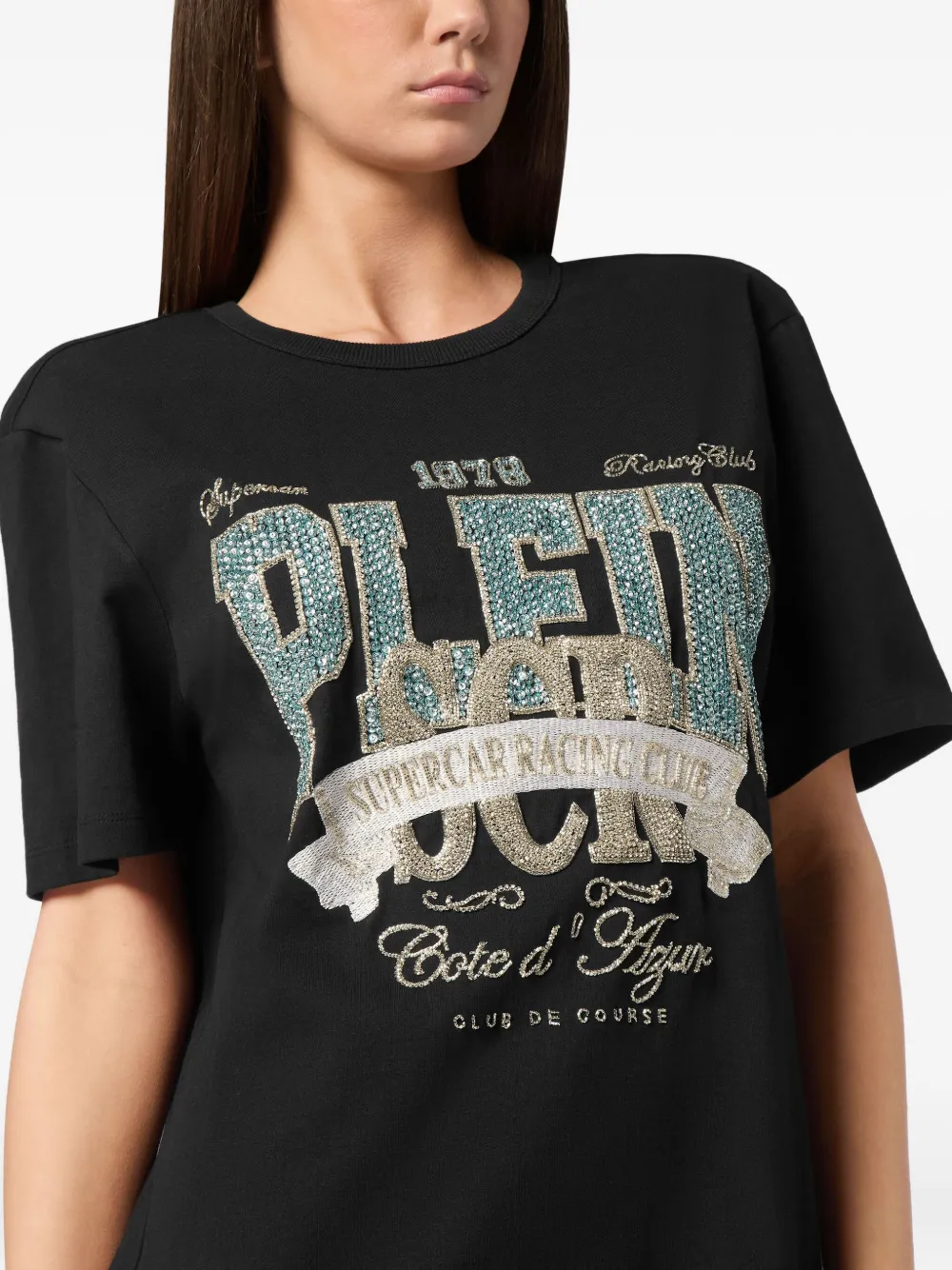 Philipp Plein Jurk verfraaid met stras Zwart