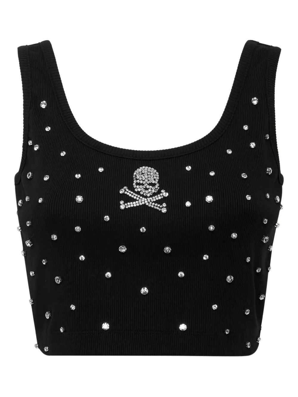 Philipp Plein rhinestone-embellished top | Black | Image 1