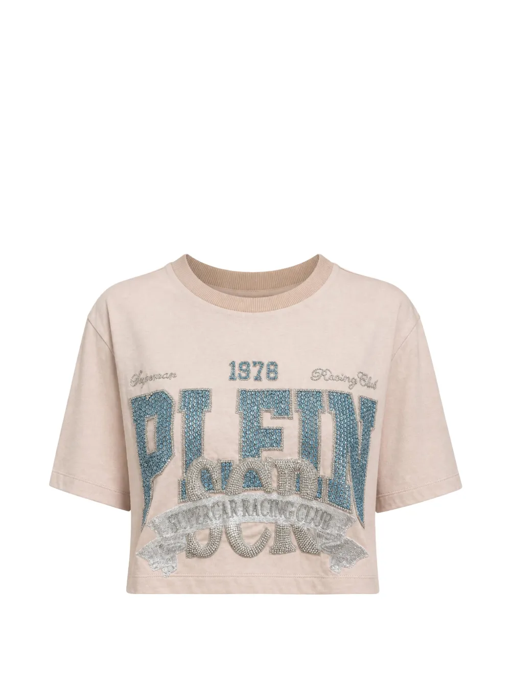 Philipp Plein crystal-embellished cropped T-shirt